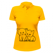 Жіноча сорочка поло Кошенята-двійнята