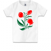 Дитяча футболка з тюльпанами