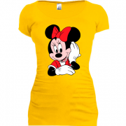 Женская удлиненная футболка Minie Mouse 5