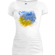 Подовжена футболка зі стилізованим малюнком Ukraine