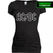Женская удлиненная футболка AC/DC
