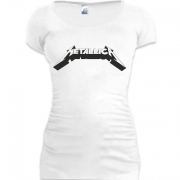 Женская удлиненная футболка Metallica 3