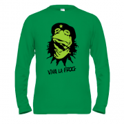 Чоловічий лонгслів з жабою Viva la Frog