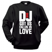 Свитшот с надписью DJ got us fallin in love
