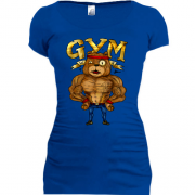 Подовжена футболка Gym з бульдогом (мульт)