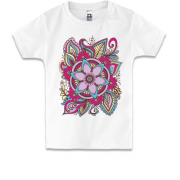 Детская футболка с цветочной композицией (лотос)