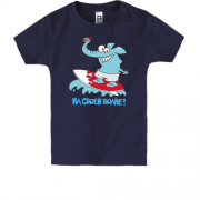 Дитяча футболка зі слоном на серфі На своїй хвилі