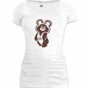 Женская удлиненная футболка Олимпийский мишка