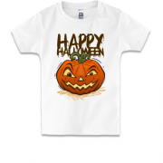 Детская футболка с надписью Happy Halloween