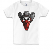 Детская футболка с черепом бандита Дикого Запада