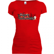 Подовжена футболка з написом Happy Halloween (2)