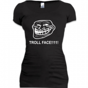 Женская удлиненная футболка Troll face
