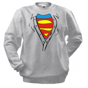 Свитшот с расстегнутой рубашкой Superman