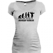Подовжена футболка еволюція людини (бодібілдинг)
