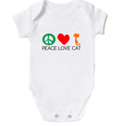 Дитячий боді peace love cats