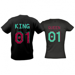 Парные футболки King/queen 01 (орнамент)