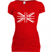Женская удлиненная футболка Британский Ливерпуль