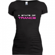 Женская удлиненная футболка A state of trance