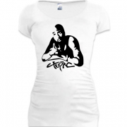 Женская удлиненная футболка Tupac