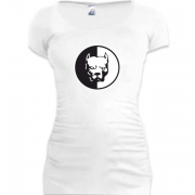 Женская удлиненная футболка Питбуль