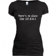 Женская удлиненная футболка 127.0.0.1