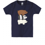 Детская футболка We bare bears (3 медведя)