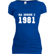 Женская удлиненная футболка На земле с 1981