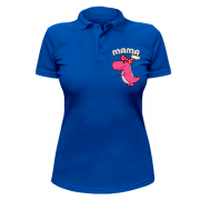 Жіноча футболка-поло з динозавром МамаЗавр
