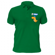 Чоловіча футболка-поло з динозавром Я Завр