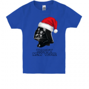 Дитяча футболка з Дартом Вейдером в новорічній шапці