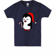 Дитяча футболка з пінгвіном і цукеркою