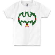 Дитяча футболка Різдвяний вінок Бетмена