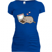 Подовжена футболка Пушин кіт