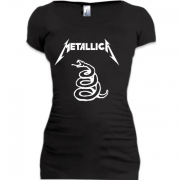 Женская удлиненная футболка Metallica - The Black Album