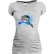 Подовжена футболка з дельфіном що виглядає з води (1)