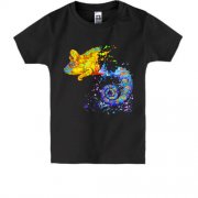 Дитяча футболка з барвистим хамелеоном
