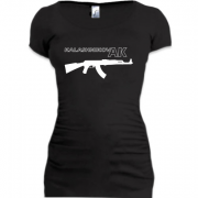 Женская удлиненная футболка Автомат Калашникова