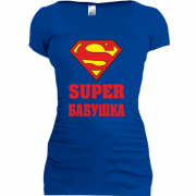 Женская удлиненная футболка Супер бабушка