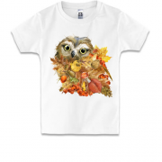 Дитяча футболка з совою "осінь"