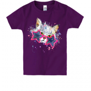 Детская футболка с котиком в очках "superstar"