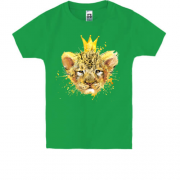 Детская футболка со львёнком "царь"