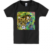 Детская футболка с леопардом "среда обитания"