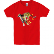 Детская футболка с бегущим ягуаром