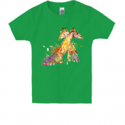 Дитяча футболка з жирафами