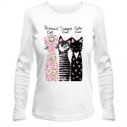 Лонгслив Princess, Sweet and Cute cats
