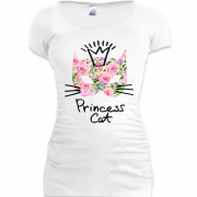 Подовжена футболка Princess cat (з квітів)