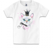 Дитяча футболка з кішкою в короні