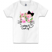 Детская футболка Sweet cat (из цветов)
