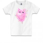 Дитяча футболка з рожевим кошеням