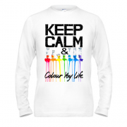 Чоловічий лонгслів Keep calm and colour  your life (2)